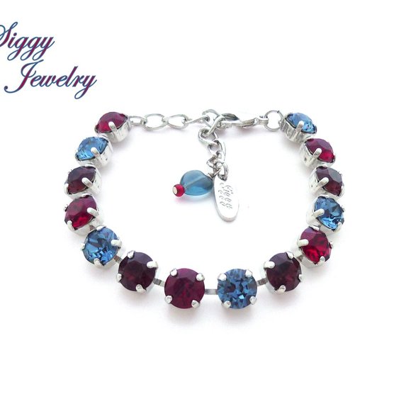 Swarovski Berrylicious Bracelet Red and Blue, 8mm - Picture 3 of 8